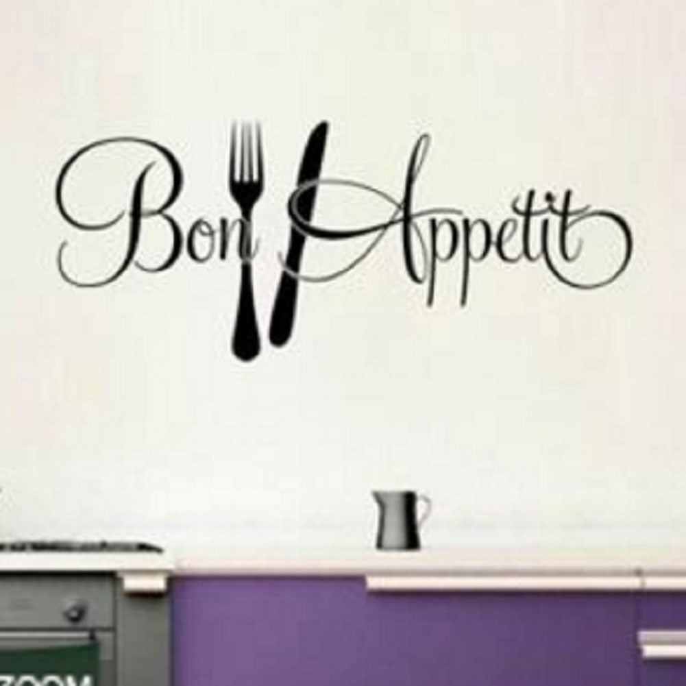 2018 NEW Bon appetit cuisine stickers muraux décoration de la maison