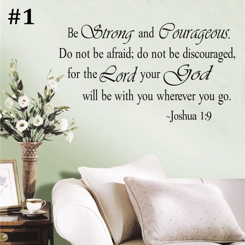 Religious Wall Quotes Words Letters Art Decals Home Decor Removable Wall Sticker