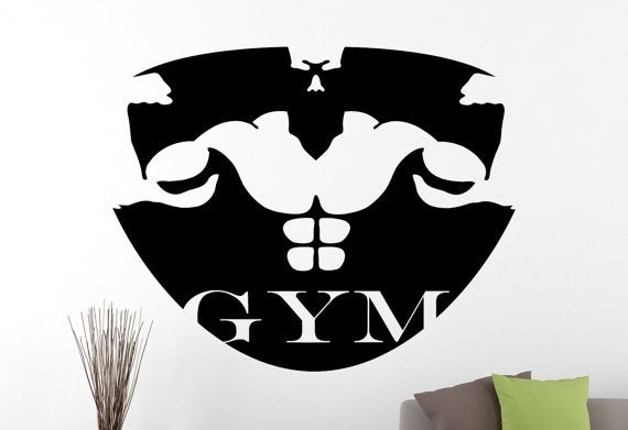 2018 NEW   Gym Wall Decal Fitness Stickers Sports Decals Sports Room Design Fitness Center Decoration Wall Mural Vinyl Art Waterproof Stickers