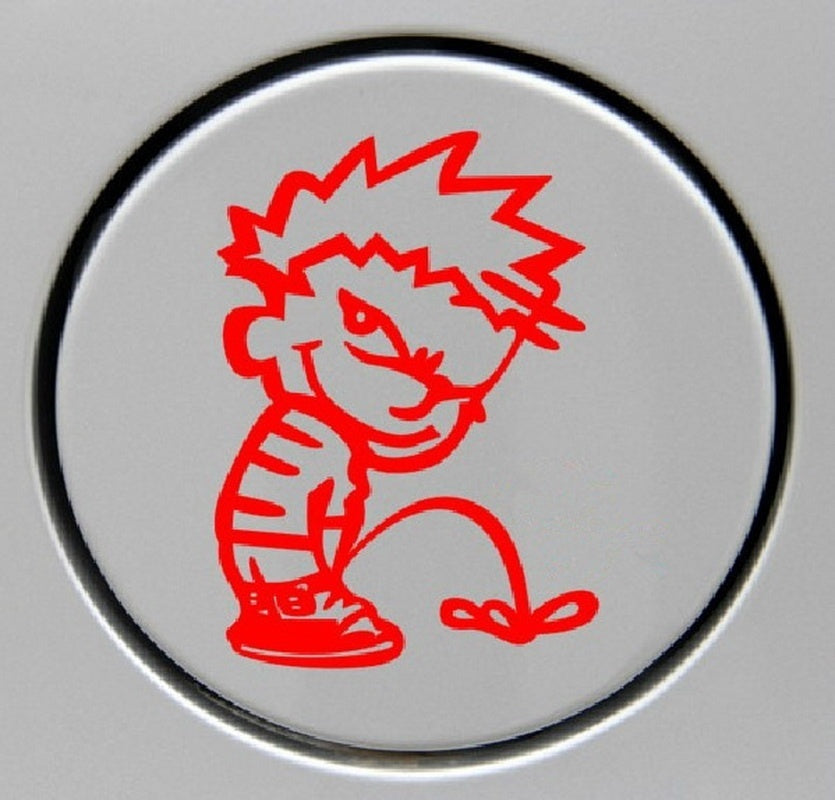Fashion Funny Car Stickers, Child Pee Car Styling , Naughty Children Waterproof On Rear Windshield Door Tank Lid Sticker
