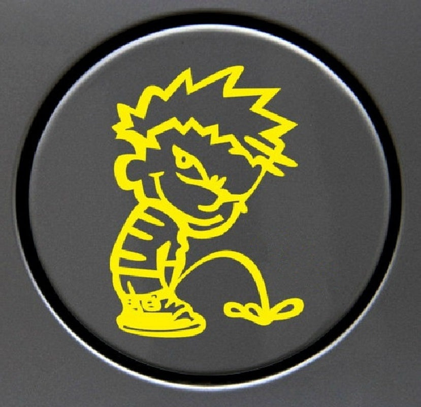Fashion Funny Car Stickers, Child Pee Car Styling , Naughty Children Waterproof On Rear Windshield Door Tank Lid Sticker