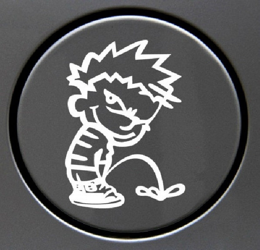 Fashion Funny Car Stickers, Child Pee Car Styling , Naughty Children Waterproof On Rear Windshield Door Tank Lid Sticker