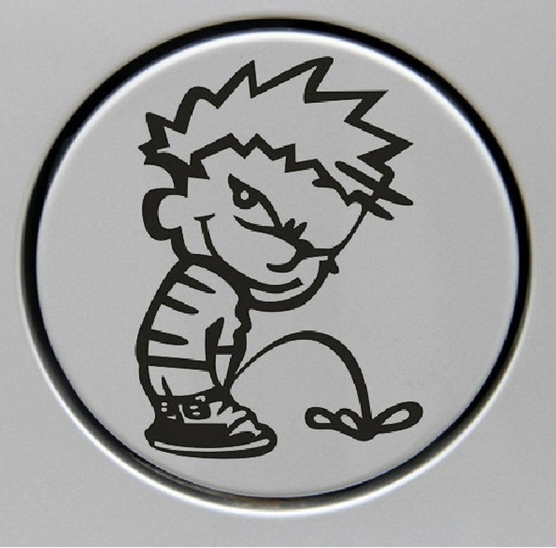 Fashion Funny Car Stickers, Child Pee Car Styling , Naughty Children Waterproof On Rear Windshield Door Tank Lid Sticker