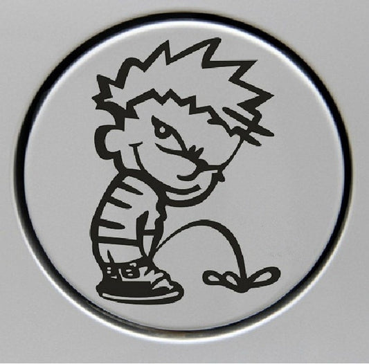 Fashion Funny Car Stickers, Child Pee Car Styling , Naughty Children Waterproof On Rear Windshield Door Tank Lid Sticker