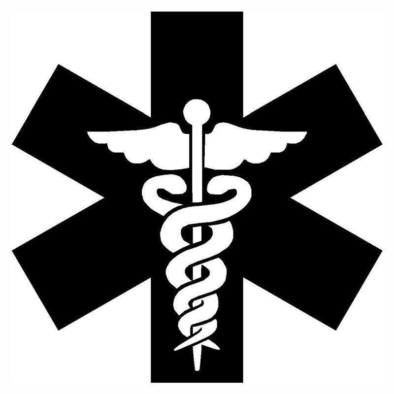 2018 NEW  9.5*9.5CM Medical Symbol Car Sticker Decals Motorcycle Decals Waterproof Car Styling Car Accessories