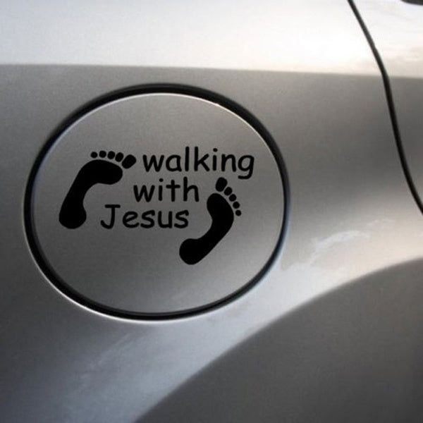 Walking With Jesus Laptop Vinyl Sticker Notebook Styling Decal Computer Decor
