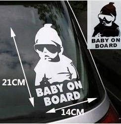 New Hot   1pcs,big Size 21cm Cool Baby on Board, Vinyl Car Styling Sticker,waterproof Car Sticker