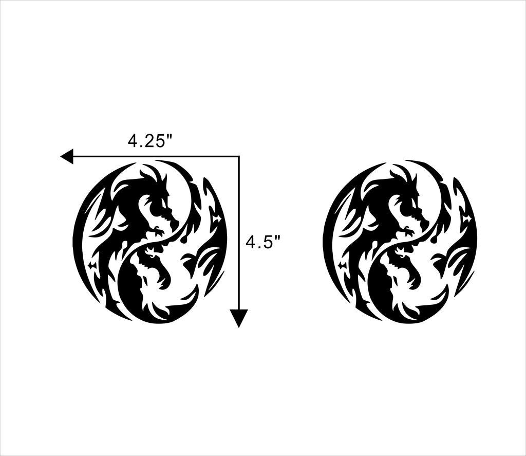 Fashion  Dragon Fantasy Car Truck Window Bumper Vinyl Graphic Decal for Car Decoration Waterproof