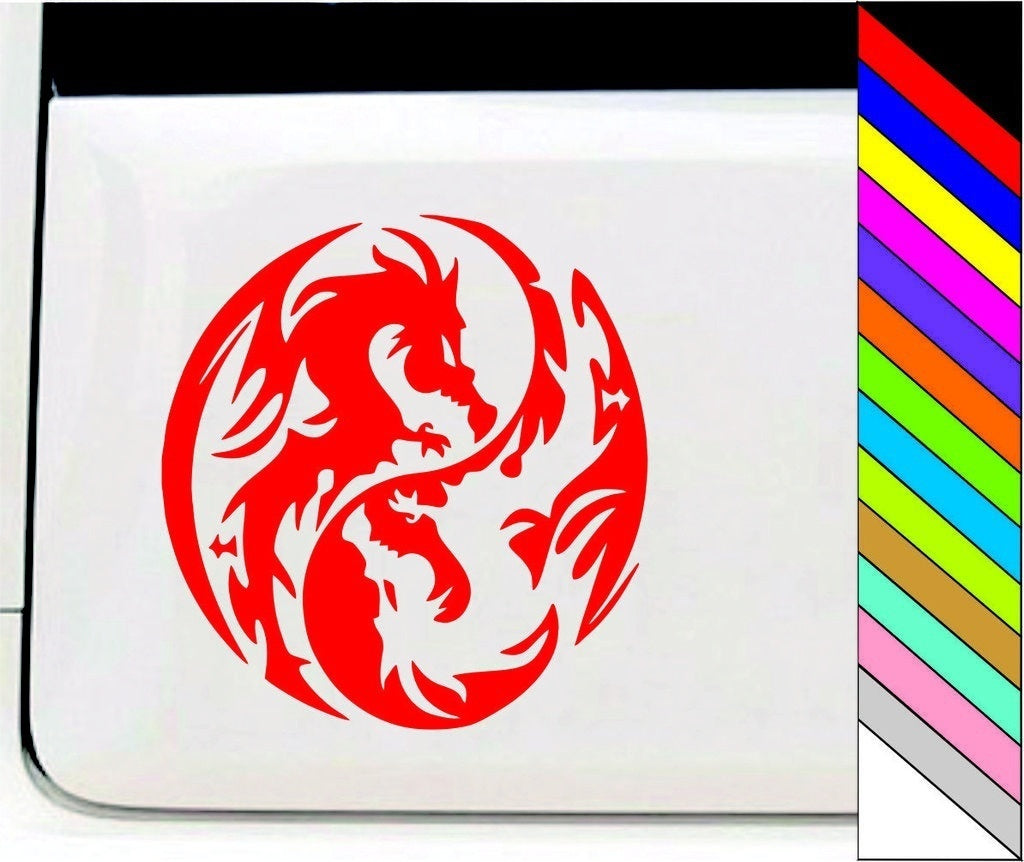 Fashion  Dragon Fantasy Car Truck Window Bumper Vinyl Graphic Decal for Car Decoration Waterproof