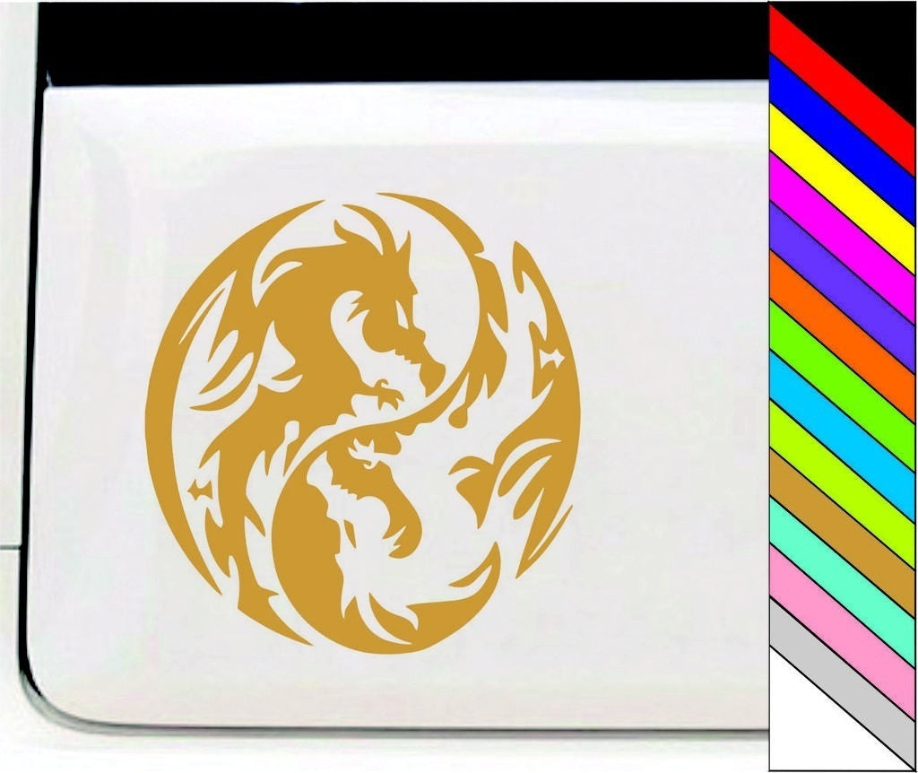 Fashion  Dragon Fantasy Car Truck Window Bumper Vinyl Graphic Decal for Car Decoration Waterproof