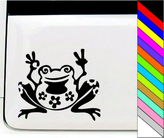 Fashion   Funny  Frog Peace Decal Sticker for Window Cute Car Truck Bumper Decor Waterproof Decal