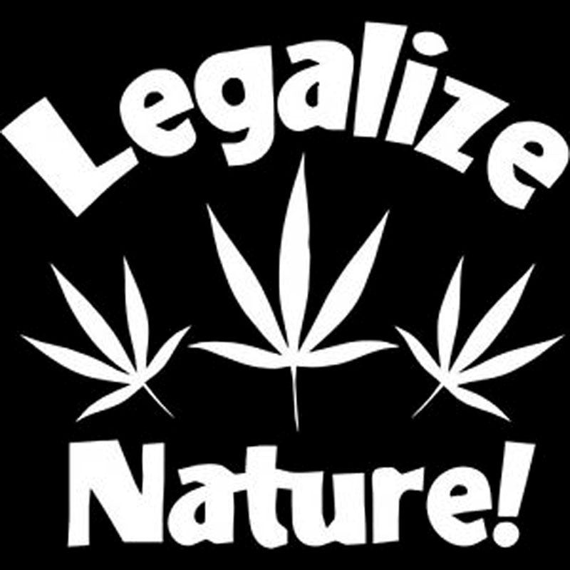 Hot 15.6x14.5CM LEGALIZE NATURE Originality Car Sticker Car-styling Vinyl Decal Black/Silver S8-0446