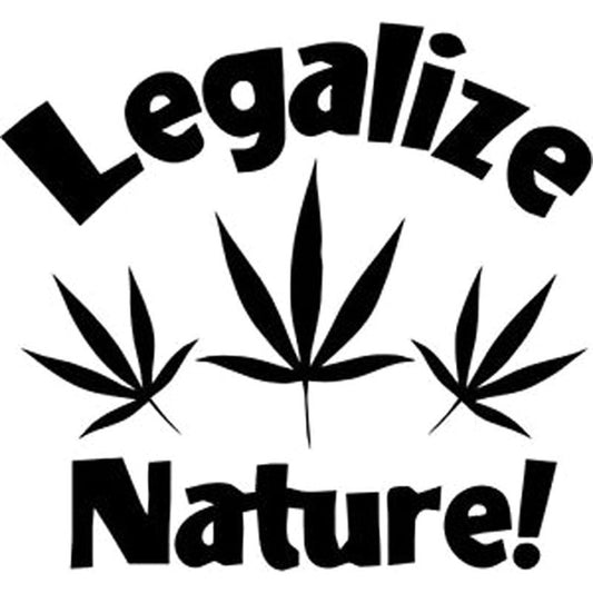 Hot 15.6x14.5CM LEGALIZE NATURE Originality Car Sticker Car-styling Vinyl Decal Black/Silver S8-0446
