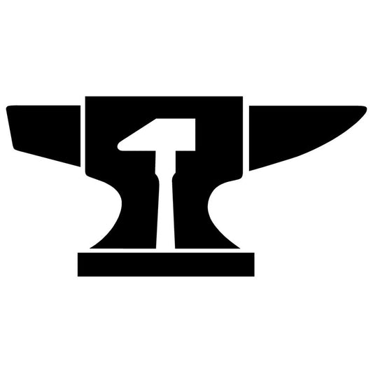 New Fashion 12.7cm*6.4cm Anvil & Hammer Blacksmith Vinyl Decals Stickers