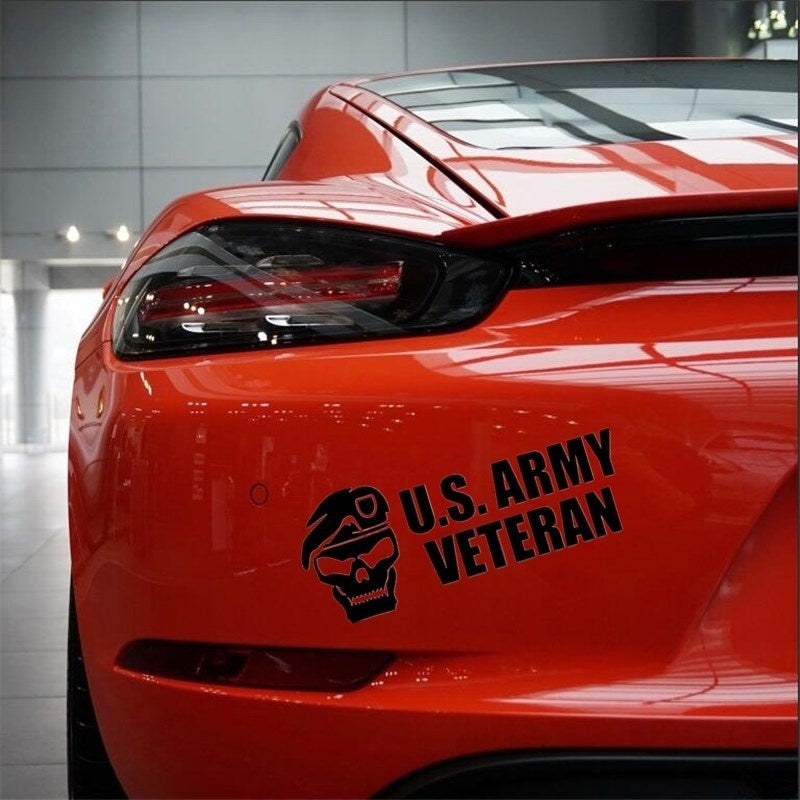 17.8*7.2cm US Army Veteran Car Truck Bumper Window JDM Car Styling Decoration  Car Stickers 6 Colors
