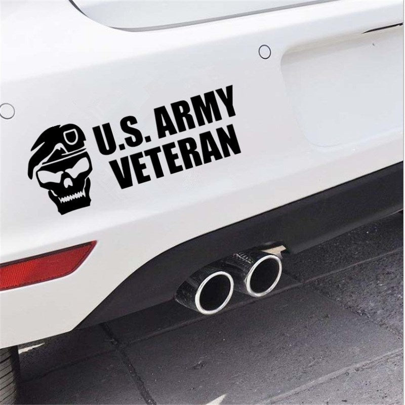17.8*7.2cm US Army Veteran Car Truck Bumper Window JDM Car Styling Decoration  Car Stickers 6 Colors
