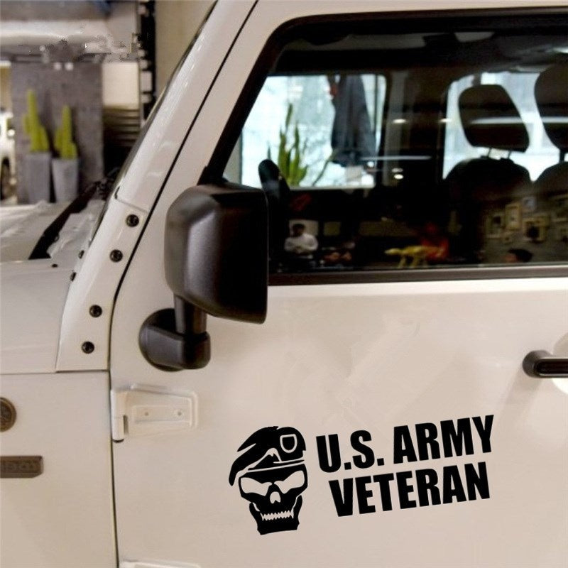 17.8*7.2cm US Army Veteran Car Truck Bumper Window JDM Car Styling Decoration  Car Stickers 6 Colors