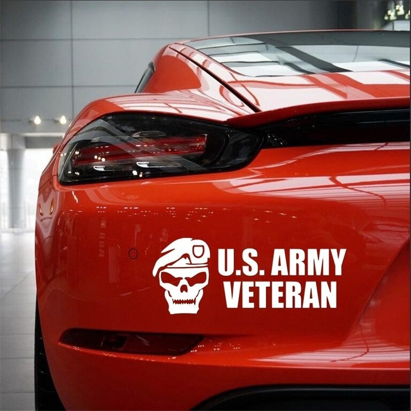 17.8*7.2cm US Army Veteran Car Truck Bumper Window JDM Car Styling Decoration  Car Stickers 6 Colors