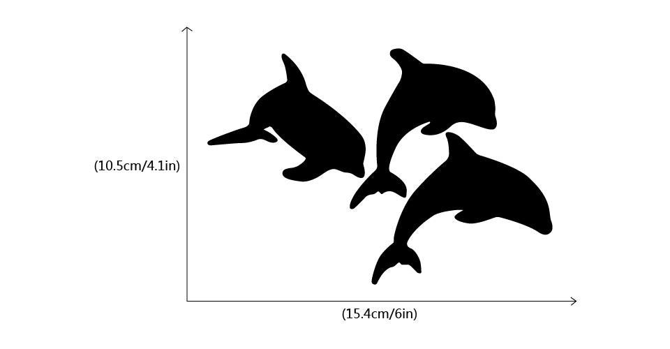 Dolphins Jump Out Of The Water Vinyl Car Sticker Creative Cartoon Animal Car Decal laptop