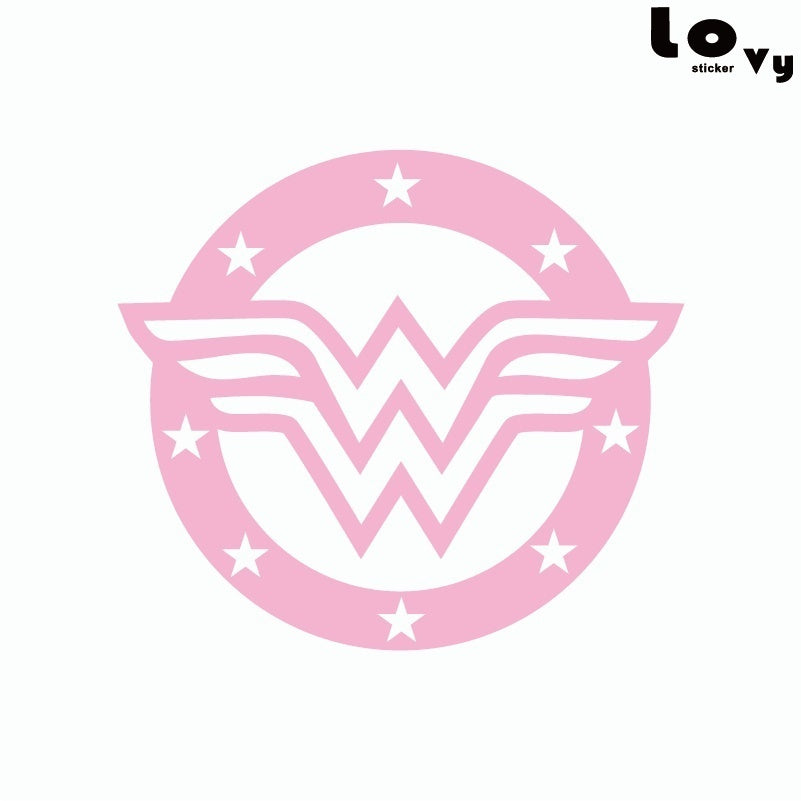 New Brand  80s Super Hero Wonder Woman Wall Sticker laptop sticker Cartoon Vinyl Wall Decal Home Decor