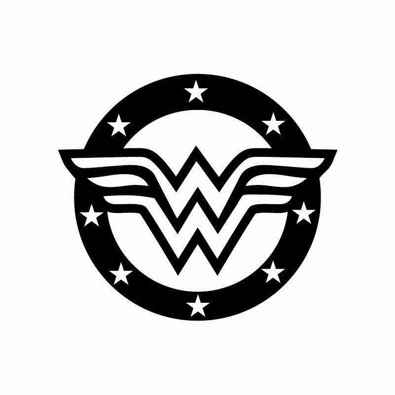 New Brand  80s Super Hero Wonder Woman Wall Sticker laptop sticker Cartoon Vinyl Wall Decal Home Decor