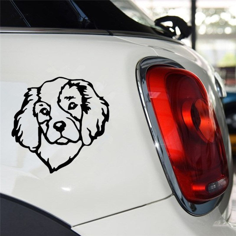 Fashion  12.7*12.7cm Cavalier King Charles Spaniel Dog Pets Vinyl Decal Window Decorative Car Stickers 6 Colors