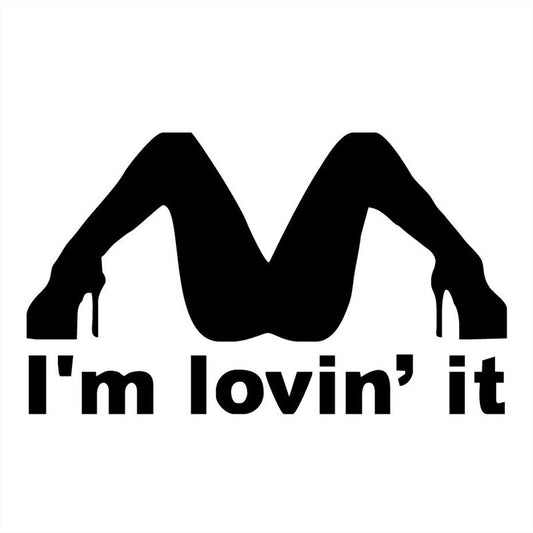 New Brand   21.8CM*12.8CM I'm Lovin It Spread Legs - Vinyl Car Sticker Funny  Girl Stripper Car Stylings And Decals