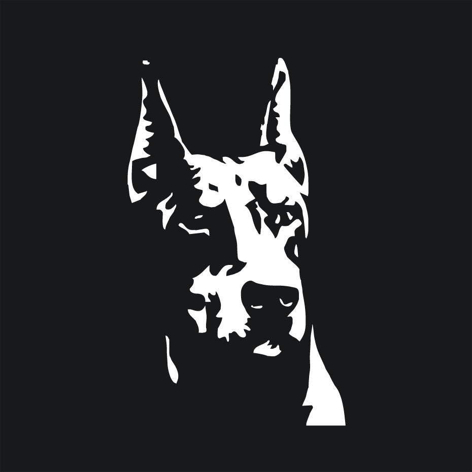 New Brand Doberman Dog Pet Laptop Car Sticker