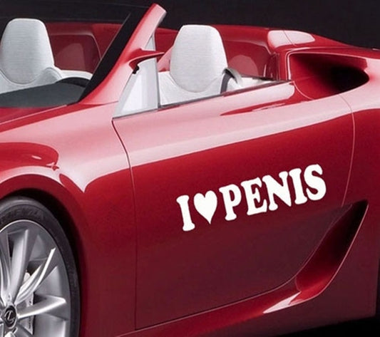 High-quality "I LOVE PNIS" Gay Pride Prank Funny Gag Gift Vinyl Decal Car Auto Window Sticker