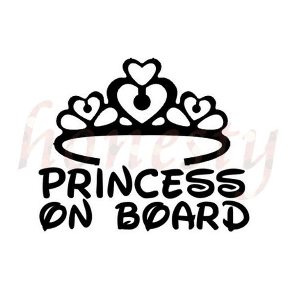 2018 NEW  2Pcs 13.9x11.5 cm Princess On Board Baby Home Truck Van Wall Sticker Glass Laptop Window Car Decal Stickers