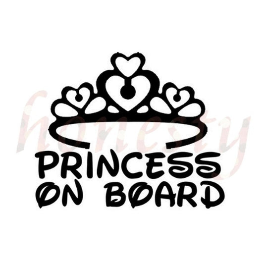 2018 NEW  2Pcs 13.9x11.5 cm Princess On Board Baby Home Truck Van Wall Sticker Glass Laptop Window Car Decal Stickers