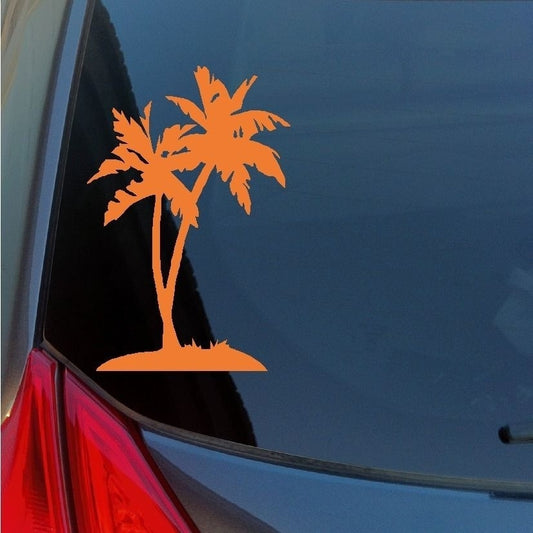 New Brand  Palm Tree Oasis vinyl sticker decal tropical island Maui Kona Fiji Cook vacation