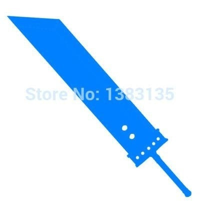 New Fashion  14cm*13cm  8 Colors Buster Sword Cloud Strife Silhouette Car Sticker For Truck Window Door Vinyl Decal