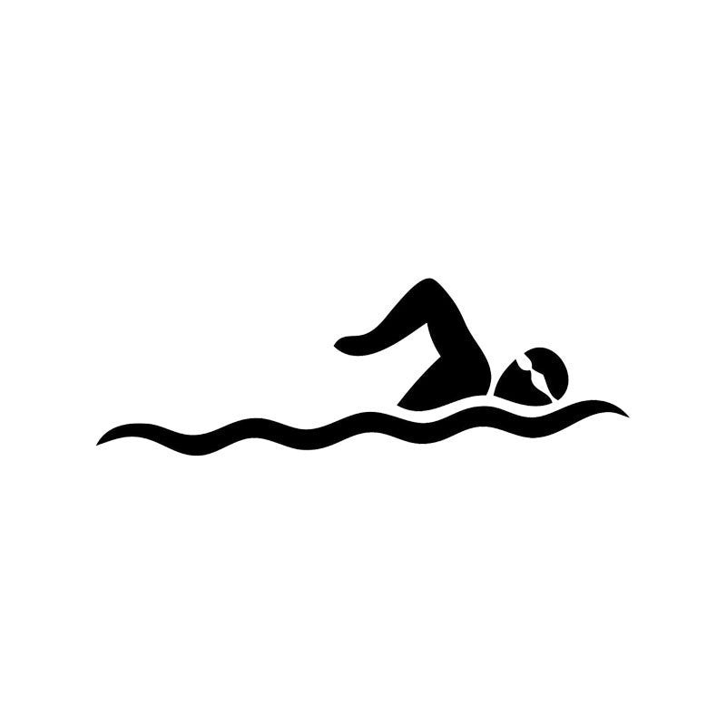 New Fashion  14.5cm*5cm Funny Diving Sport Swimming Car Sticker  Decoration Waterproof Vinyl Decal Car Accessories Decals / Stickers
