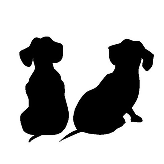 New Brand Black Cute Stickers Dachshund Puppies Dog Decals vinyl sticker For Car SUV Truck Boat Window Bumper