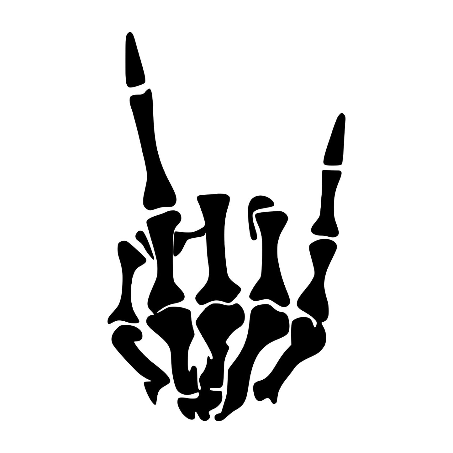 New Hot Skeleton Metal Horns Rock On Vinyl Decal Sticker Funny Car Truck Window Cooler