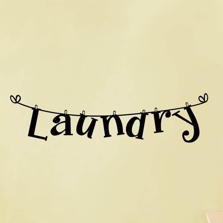 2018 NEW  Laundry Room Wall Sticker Home Decor Popular Vinyl Removable Decals Washhouse
