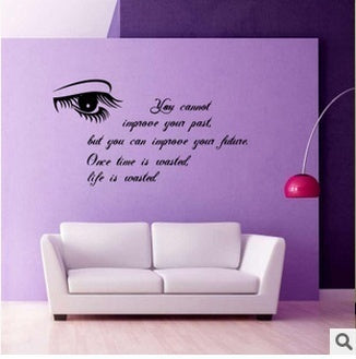 Beautiful Eyes home decoration inspirational saying quote creative wall decal removable vinyl wall sticker