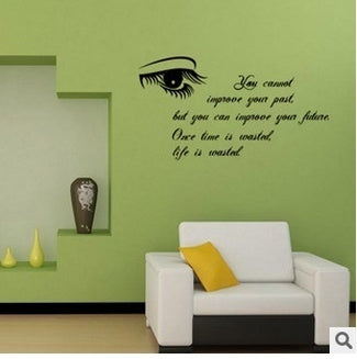 Beautiful Eyes home decoration inspirational saying quote creative wall decal removable vinyl wall sticker