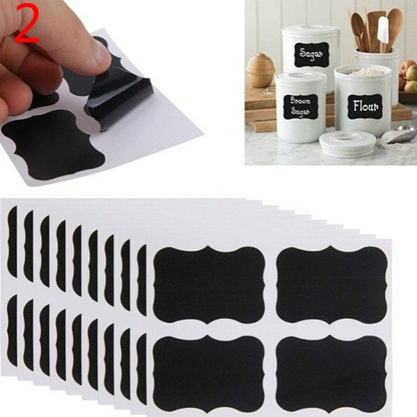 2018 NEW  36 Pcs/Set Chalkboard Blackboard Chalk Board Stickers Craft Kitchen Candy Jar Labels for Kitchen Office School