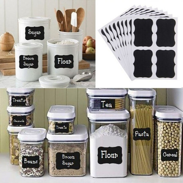 2018 NEW  36 Pcs/Set Chalkboard Blackboard Chalk Board Stickers Craft Kitchen Candy Jar Labels for Kitchen Office School