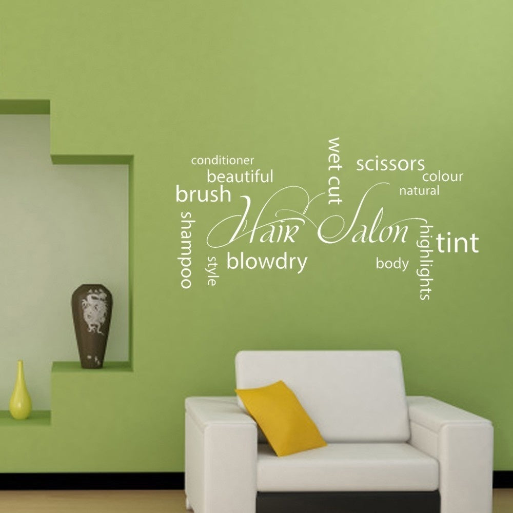 New Fashion  Removable PVC Hair Salon Wall Sticker Window Glasses Sticker