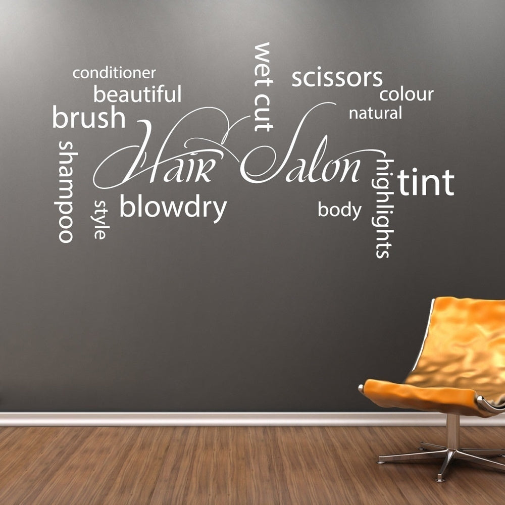 New Fashion  Removable PVC Hair Salon Wall Sticker Window Glasses Sticker