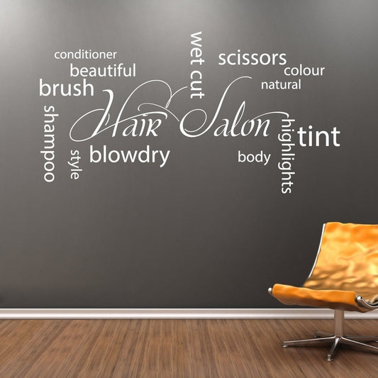 New Fashion  Removable PVC Hair Salon Wall Sticker Window Glasses Sticker
