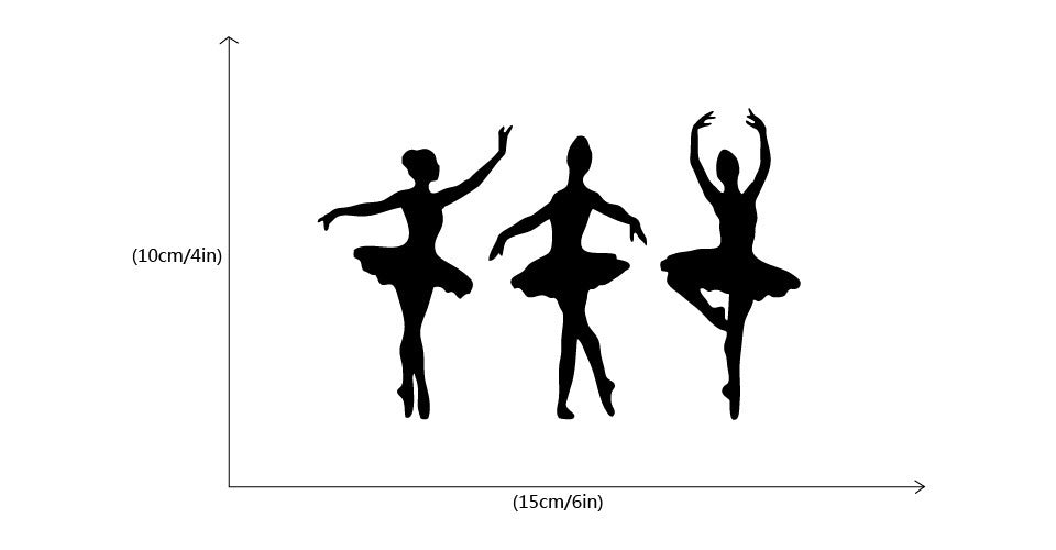 2018 NEW   1 set  Ballerinas Vinyl Light Switch Sticker laptop sticker Ballet Dancer Wall Sticker Home Decor