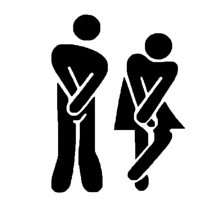 New Hot Removable Bathroom Toilet Entrance Sign Wall Stickers Public Lavatory Decals Art Stickers (Color: Black)