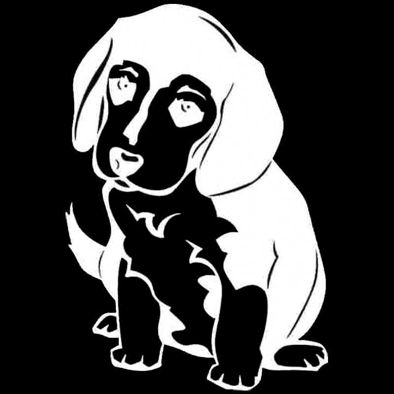 New Hot  10.3*15.2CM Beagle Puppy Dog Vinyl Decal Cute  Car Stickers Car Styling Decoration