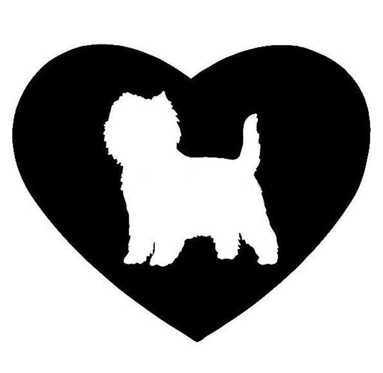 High-quality   14*11.5CM Love Cairn Terrier Dog Car Sticker Cartoon Pet Dog Motorcycle Car Stickers And Decals C2-0029
