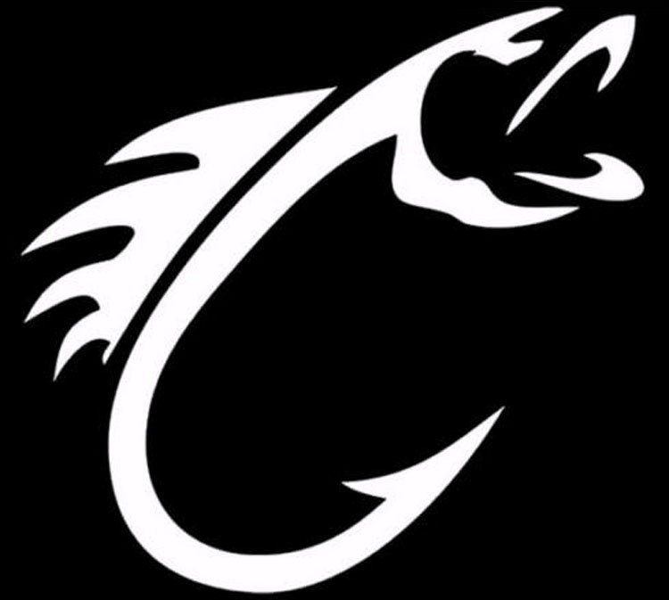 High-quality   13*12.5CM FISHING HOOKS Car Sticker Decals Motorcycle Stickers Decorative Car Styling