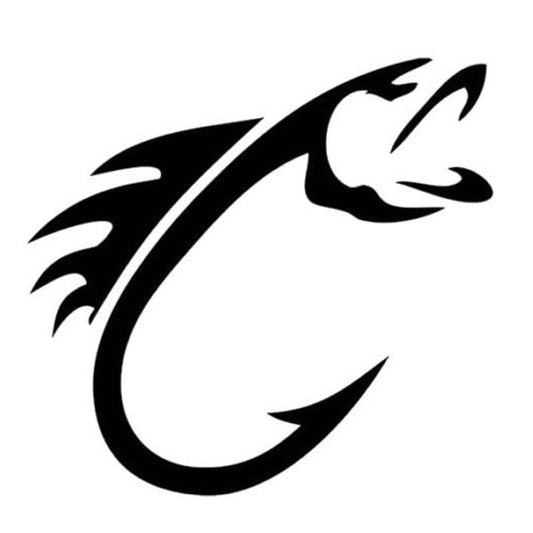 High-quality   13*12.5CM FISHING HOOKS Car Sticker Decals Motorcycle Stickers Decorative Car Styling